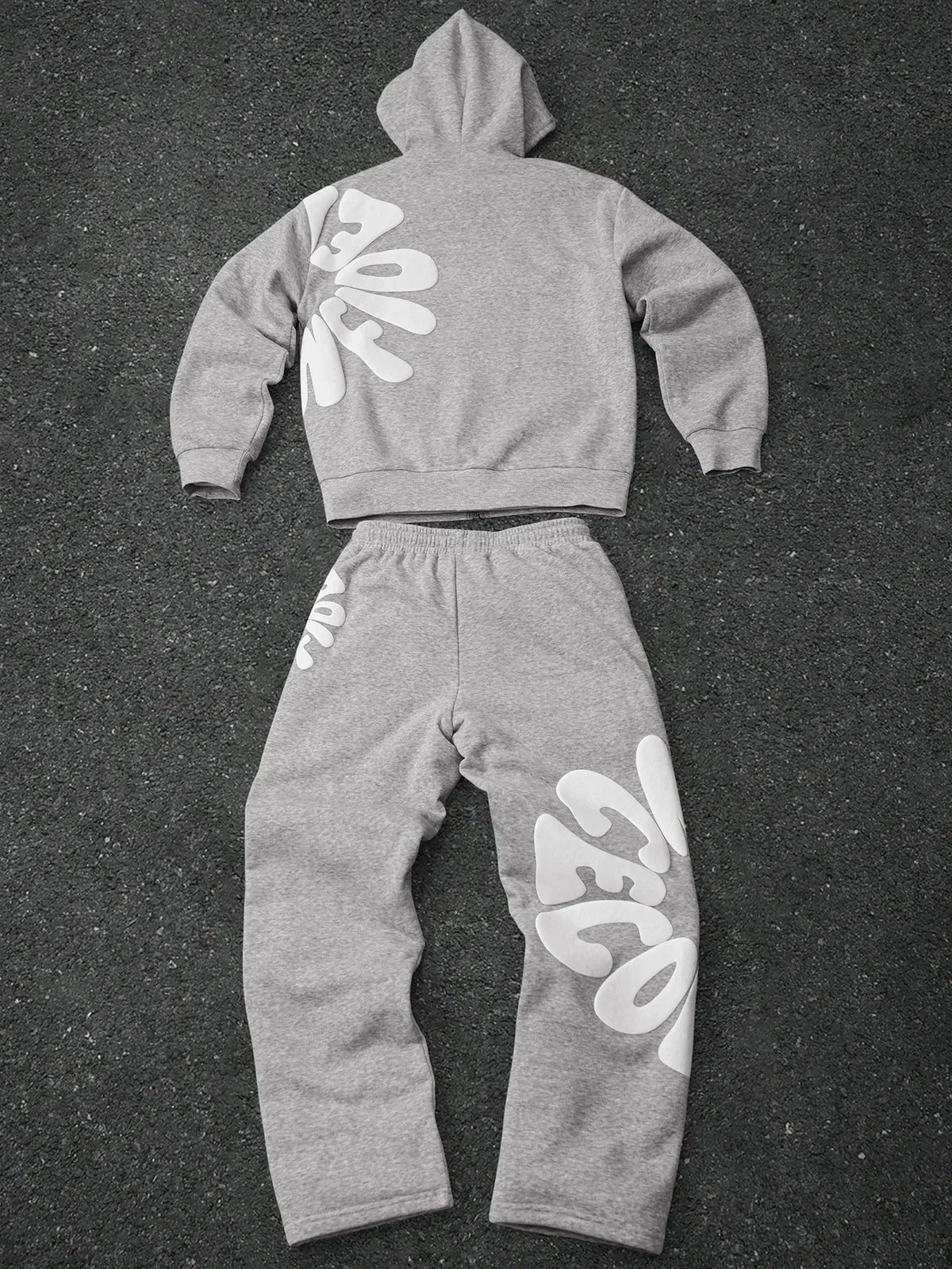 SINA Foam Print Zip Hoodie & Sweatpants Set