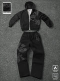 SINA Foam Print Zip Hoodie & Sweatpants Set