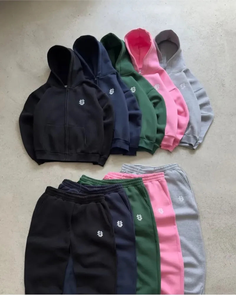 SINA Essential Zip Hoodie & Sweatpants Set
